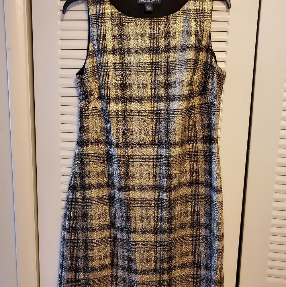 American Living gold and black party dress